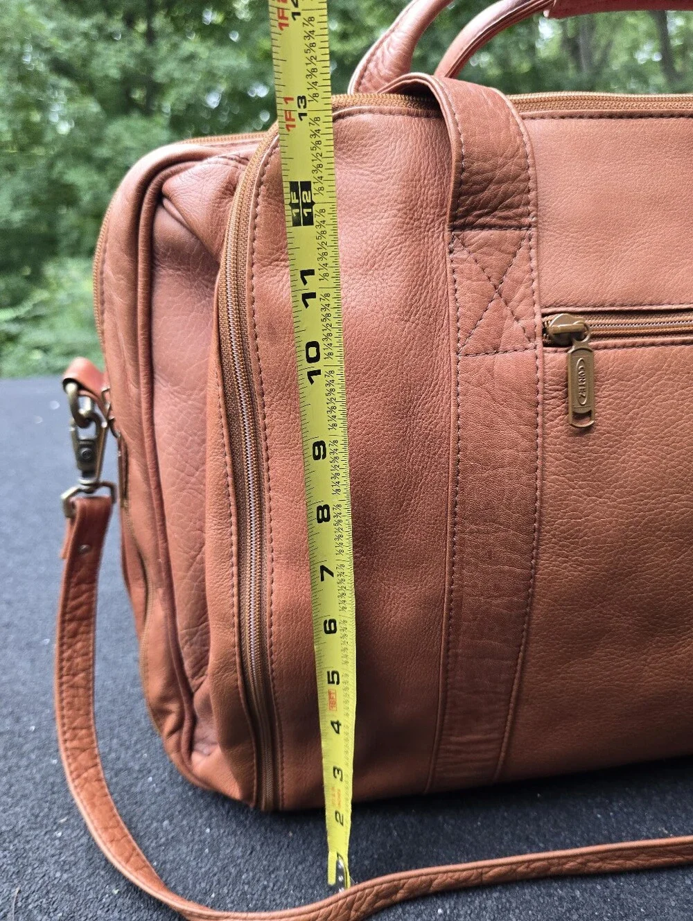 Vintage Leather Duffel Bag Weekender By CORTEZ Made In Colombia Saddle Color